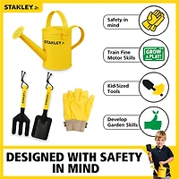Red Toolbox Stanley Jr 4-Piece Garden Hand Tool Set With Gloves