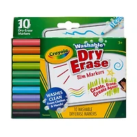 Crayola® Washable Dry Erase™ Slim Markers, 10ct.