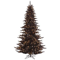 3ft. Pre-Lit Black Fir Artificial Christmas Tree, Warm White LED Lights