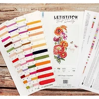 LetiStitch Poppy Counted Cross Stitch Kit
