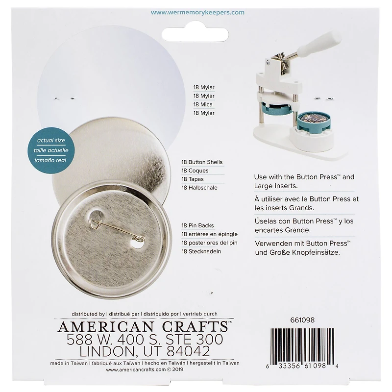 We R Memory Keepers® Button Press™ 2.25" Large Refill Pack, 54ct