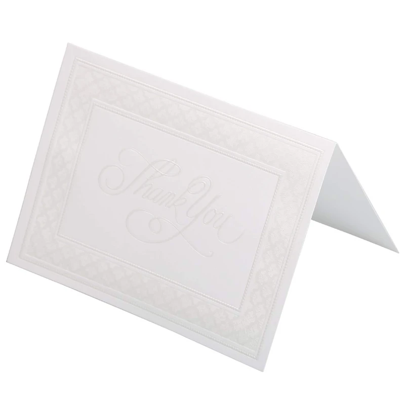 JAM Paper Pearl Border Thank You Cards & Envelopes, 25ct.