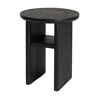Hello Honey® Black Sturdy Fir Wood Side Table