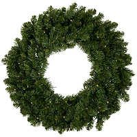 24" Pre-Lit Canadian Pine Artificial Christmas Wreath