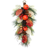 2.5ft. Autumn Harvest Mixed Berry & Pine Needle Teardrop Swag