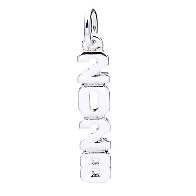 Silver Plated 2028 Charm by Bead Landing™