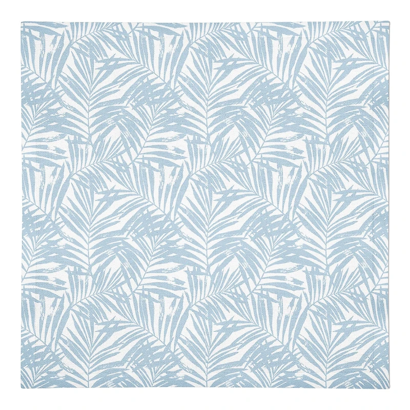 Blue Palm Leaf Pattern Cotton Twill Napkin