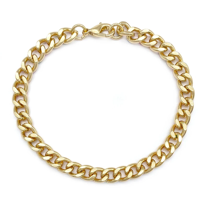 7.5" Rainbow & Gold Enamel Curb Charm Bracelet by Bead Landing™