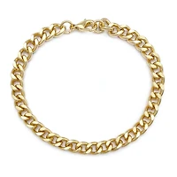 7.5" Rainbow & Gold Enamel Curb Charm Bracelet by Bead Landing™