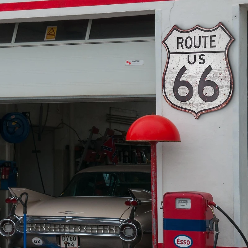 American Art Décor™ 35" Route 66 Metal Sign
