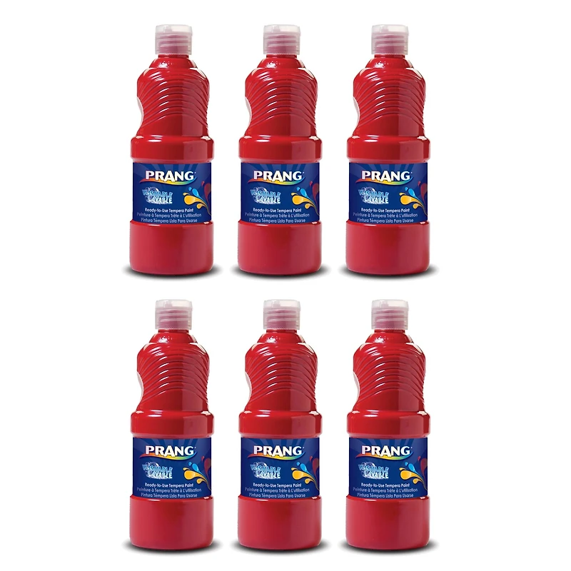 Prang® Red Washable Tempera Paint, 6ct.