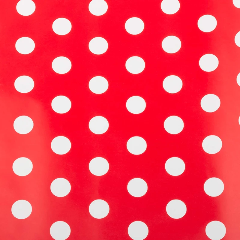 JAM Paper Red with White Dots Gift Wrap, 2ct.
