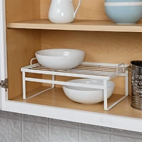 Honey Can Do White Stackable Shelves for Cabinets Set