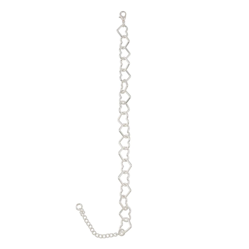 7.5" Silver Heart Charm Bracelet by Bead Landing™