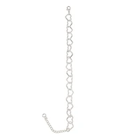 7.5" Silver Heart Charm Bracelet by Bead Landing™