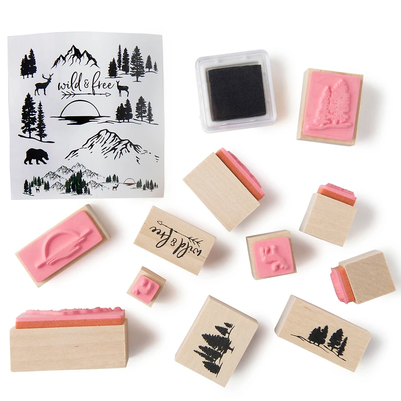 Wild & Free Wood Stamp Jar Set by Recollections™