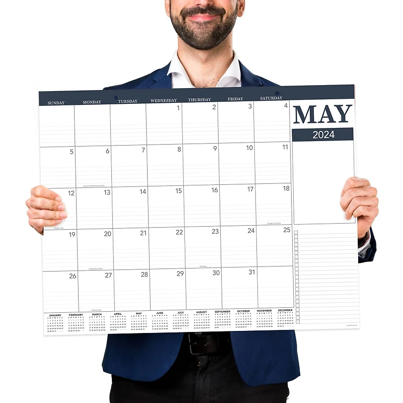TF Publishing 2024 Professional Large Desk Pad Monthly Blotter Calendar