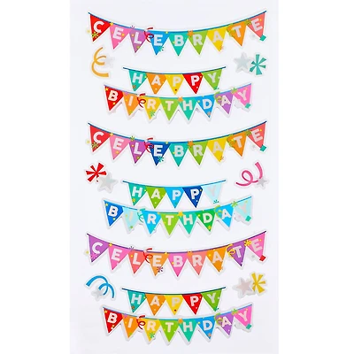 Birthday Banner Dimensional Stickers by Recollections™