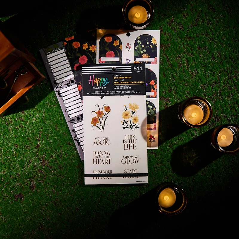 The Classic Happy Planner® Dark Garden Sticker Book