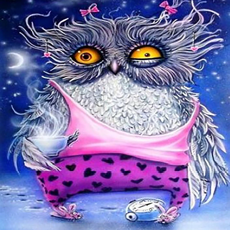 Sparkly Selections Pajama Owl Diamond Painting Kit