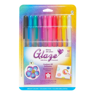 Sakura® Glaze 3D Ink Gel Pen 10 Color Set