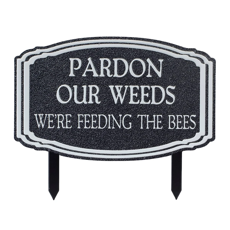 15.5" Metal Garden Weeds Stake Signs Set