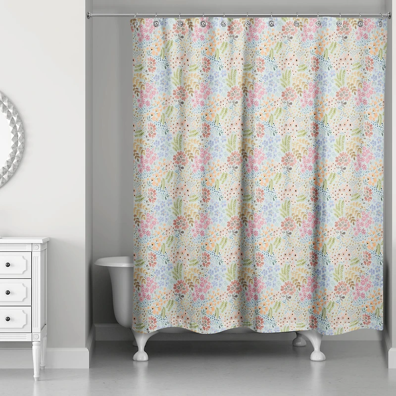 Wild Flower Floral Shower Curtain