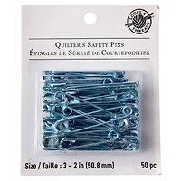 12 Packs: 50 ct. (500 total) 2" Silver Quilter's Safety Pins by Loops & Threads™