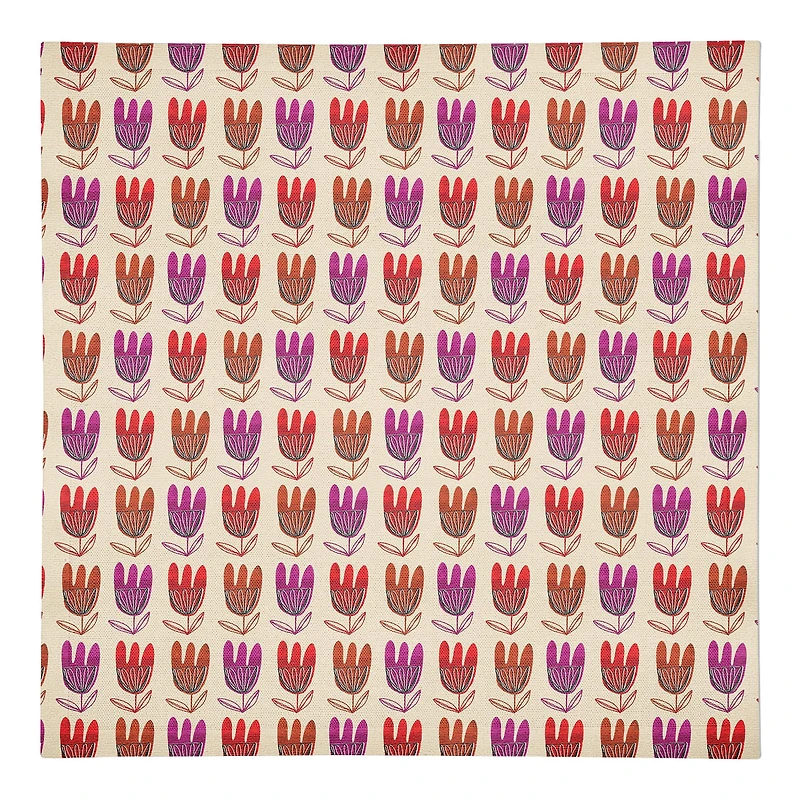 Modern Floral Pattern 10" x 10" Cotton Twill Napkin