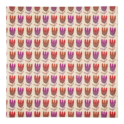 Modern Floral Pattern 10" x 10" Cotton Twill Napkin