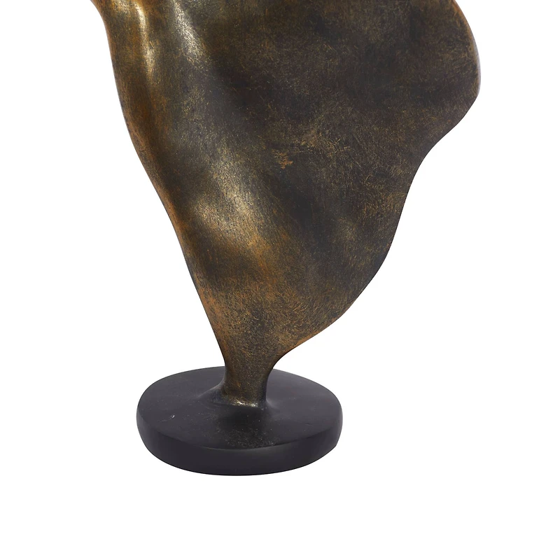 Brass Polystone Traditional Sculpture, Dancer 13" x 7" x 5"