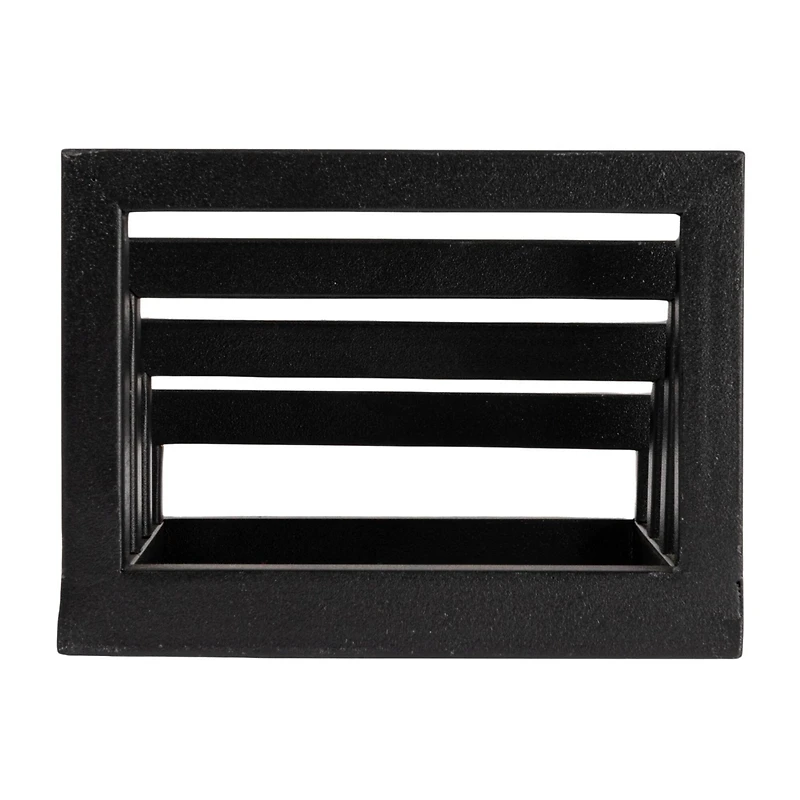 Hello Honey® Tri-Sectional Black Metal Plate Stand Organizer