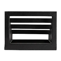Hello Honey® Tri-Sectional Black Metal Plate Stand Organizer
