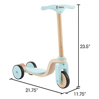 Toy Time Blue Wooden Kick Scooter