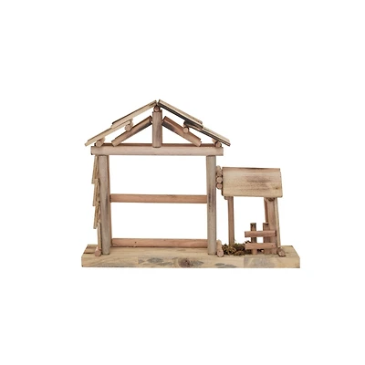 Hello Honey® 13.75" Natural Pine Wood Nativity Creche