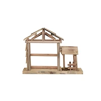 Hello Honey® 13.75" Natural Pine Wood Nativity Creche