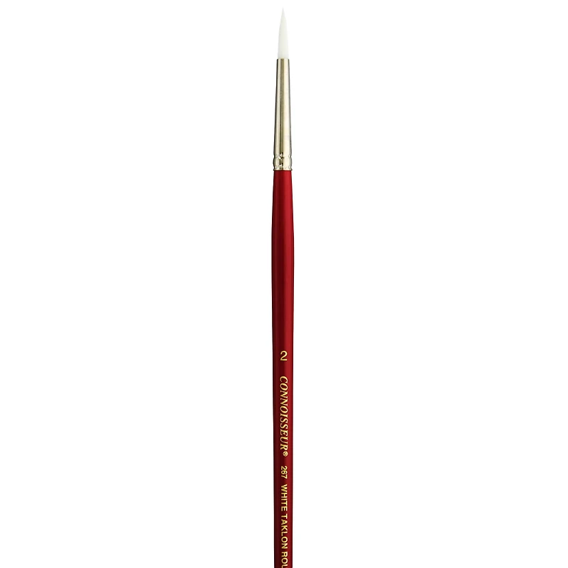 Connoisseur® White Taklon Long Handle Round Brush