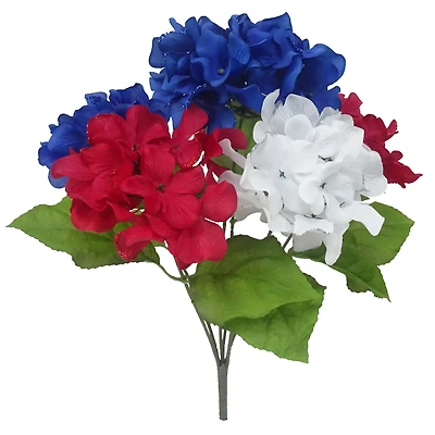 16" Red, White & Blue Hydrangea Mix Bush by Celebrate It™