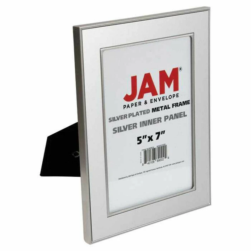JAM Paper Silver Plated Metal 5" x 7" Picture Frame