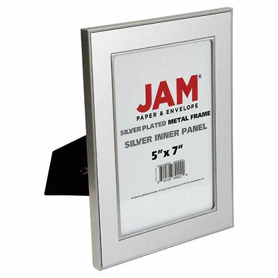 JAM Paper Silver Plated Metal 5" x 7" Picture Frame