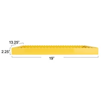 Hello Honey® 19" Yellow Sunny Wood Tray with Handles