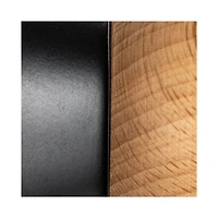 Hello Honey® Black & Natural Two-Tone Rubberwood Salt & Pepper Mill