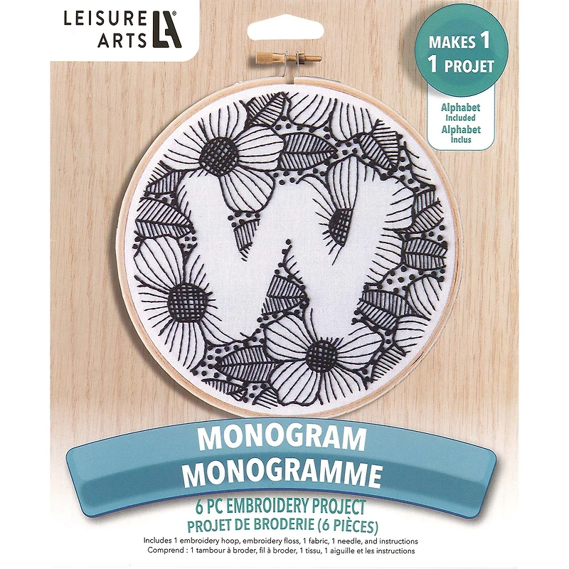 Leisure Arts® 6" Monogram Embroidery Kit