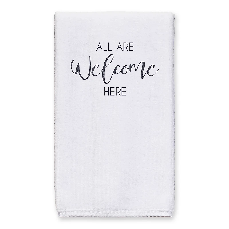 All Are Welcome 16" x 25" Tea Towel Set of 2