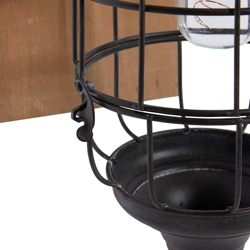 Black Iron Industrial Candlestick Holders