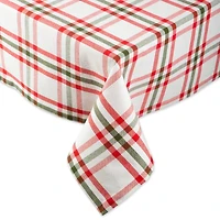 DII® Nutcracker Plaid Tablecloth