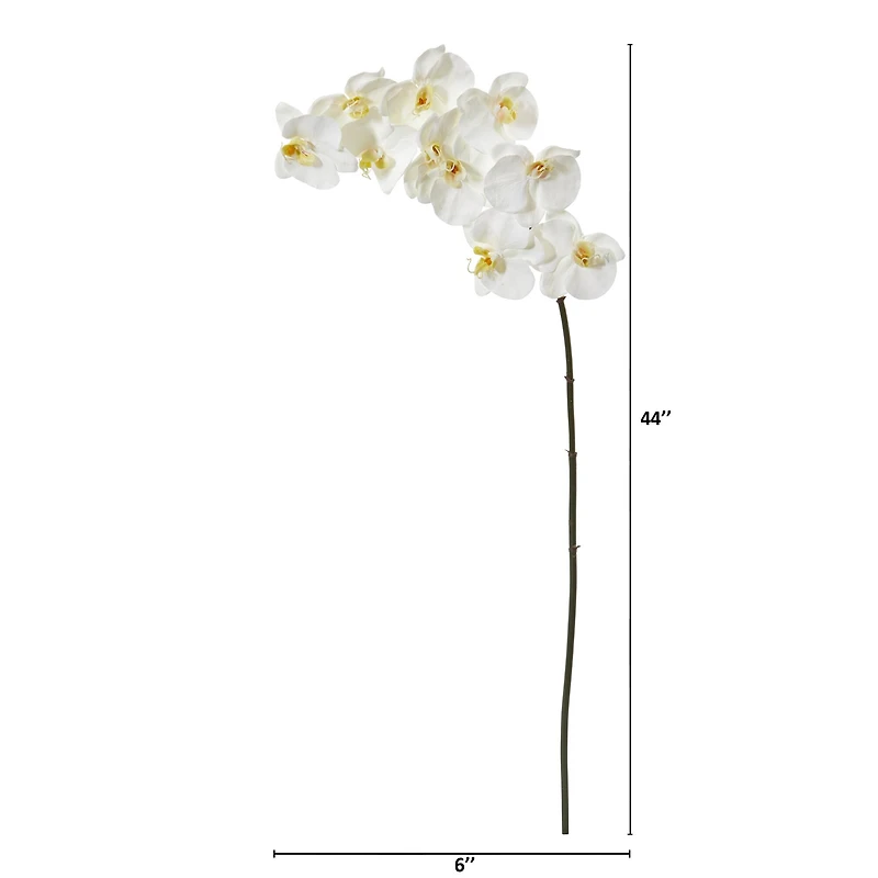 44" Phalaenopsis Orchid Artificial Flower (Set of 6)