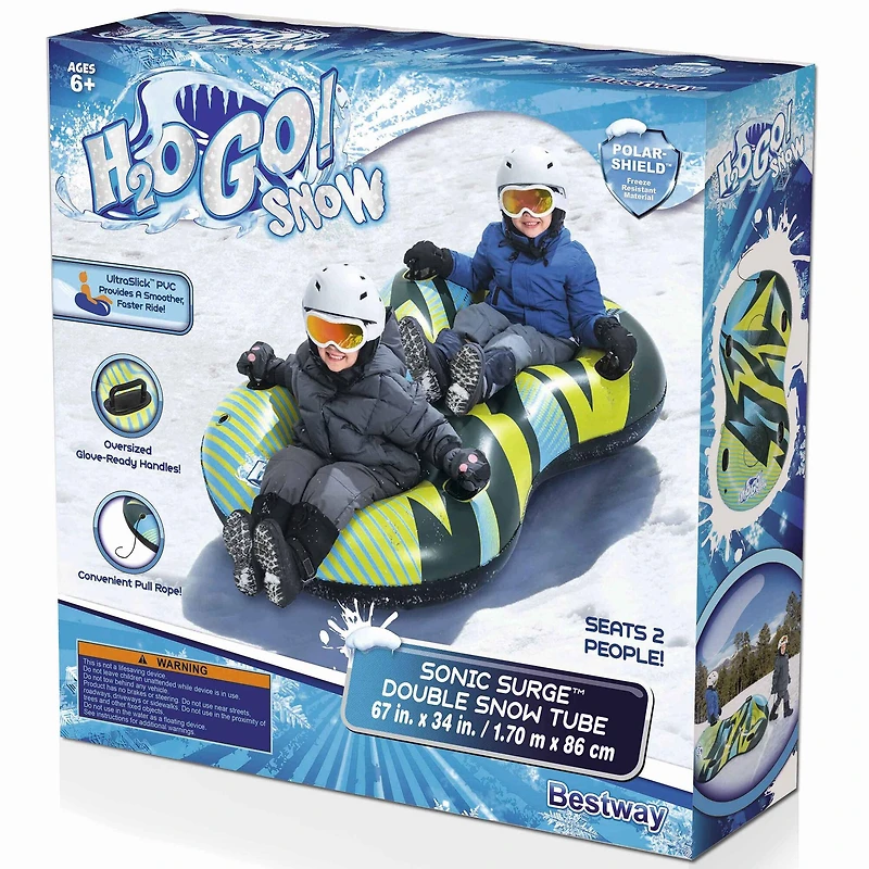 Bestway H2OGO!® 67" Snow Sonic Surge Inflatable Double Snow Tube
