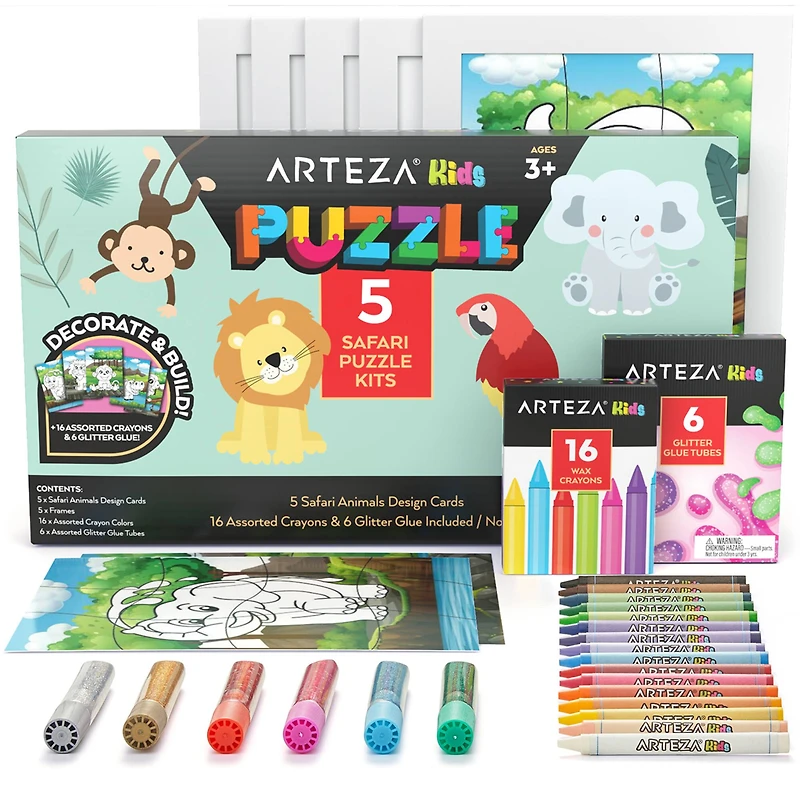 Arteza® Kids Safari Jigsaw Puzzle Set, 32 pcs