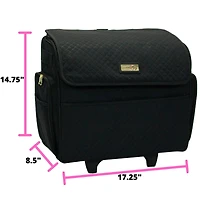 Everything Mary Black Stamped Rolling Sewing Machine Tote